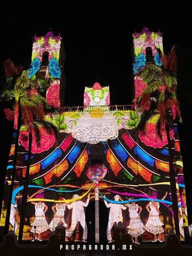 Noches de Mapping en Valladolid show de luces en Centro histórico, Yucatán